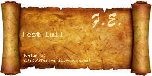 Fest Emil névjegykártya